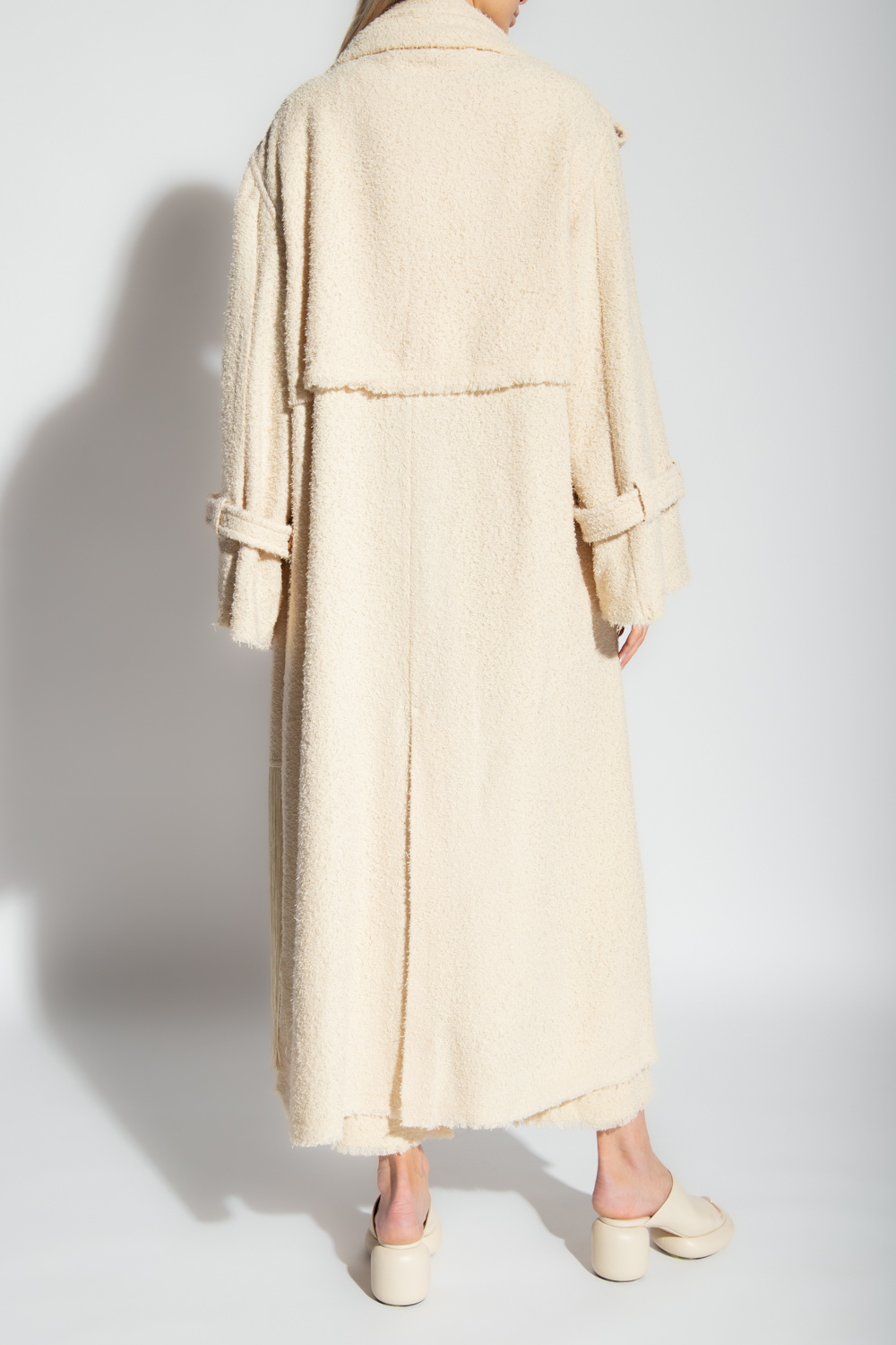 Beige 'Aspen' coat with scarf By Malene Birger